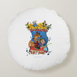 Set Segeln für ein lustiges Märchen Rundes Kissen