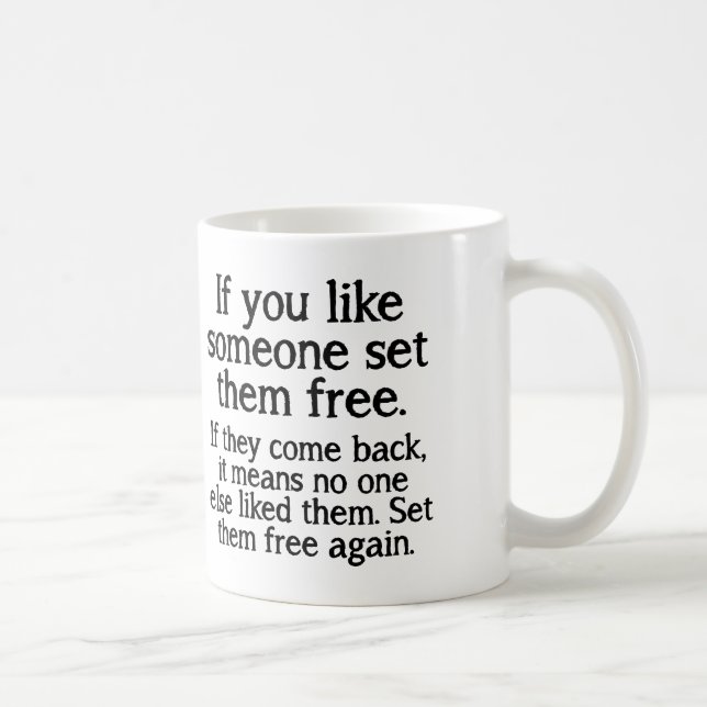 Set sie Freie lustige Mug Tasse (Rechts)