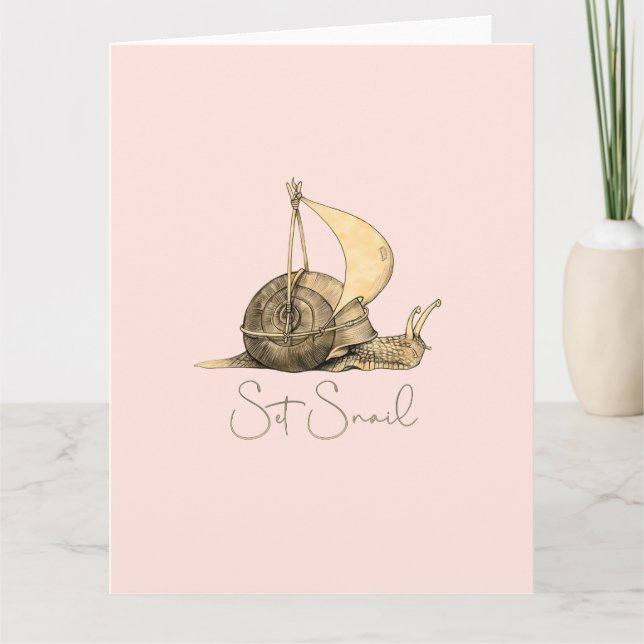Set Snail Farewell Card Karte (Vorderseite)