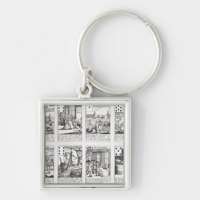 Set Spielkarteschilderung Satirical Schlüsselanhänger (Vorne)