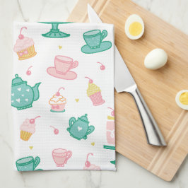Set und Kuchen aus Preppy Tee Geschirrtuch