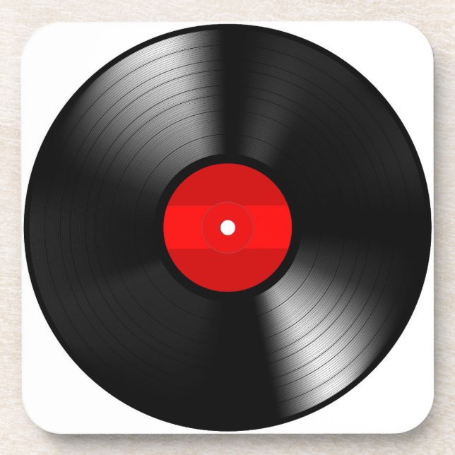 Set Untersetzer aus Vinyl-Schallplatten (Vorderseite)