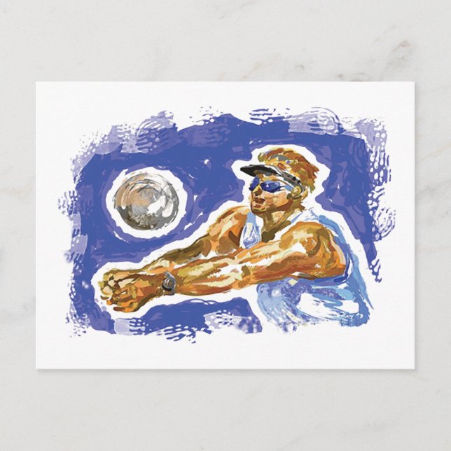 Set Up Volleyball Postkarte (Vorderseite)