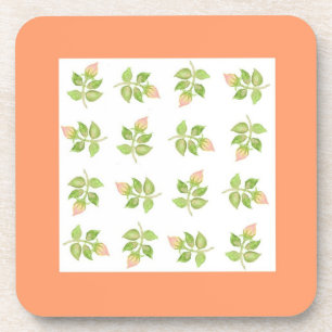 Set Vintage-Rosa-Rospen-Korkrückseite-Unterlegemat Getränkeuntersetzer
