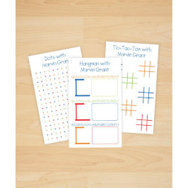 Set von 100 Tic-Tac-Toe-Pad-Blättern