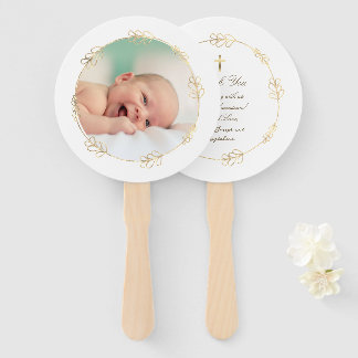 Set von 10 Imitaten Rahmen Taufe Fächer