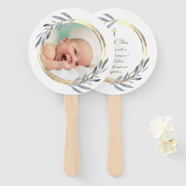 Set von 10 Imitaten Rahmen Taufe Fächer