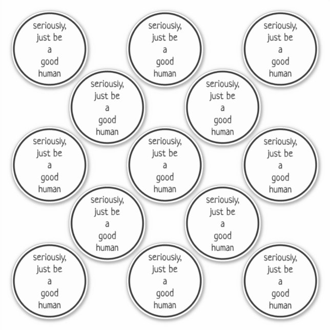 Set von 13,5 cm ernsthaft nur ein guter Mensch Aufkleber (Vorderseite)