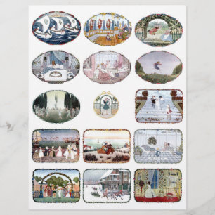 Set von 15 - Collage Sheet zu Kinderbuchbildern
