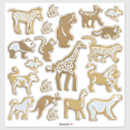 Set von 16 Lebkuchen Aufkleber