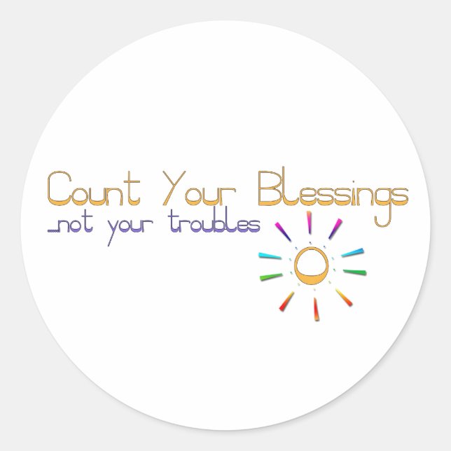 Set von 20 Stickern mit einer inspirierenden Nachr Runder Aufkleber (Vorderseite)