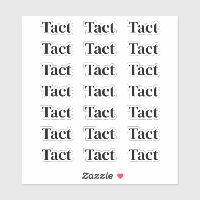 Set von 21 Tact Labels | Autismus Therapeut (Blatt)