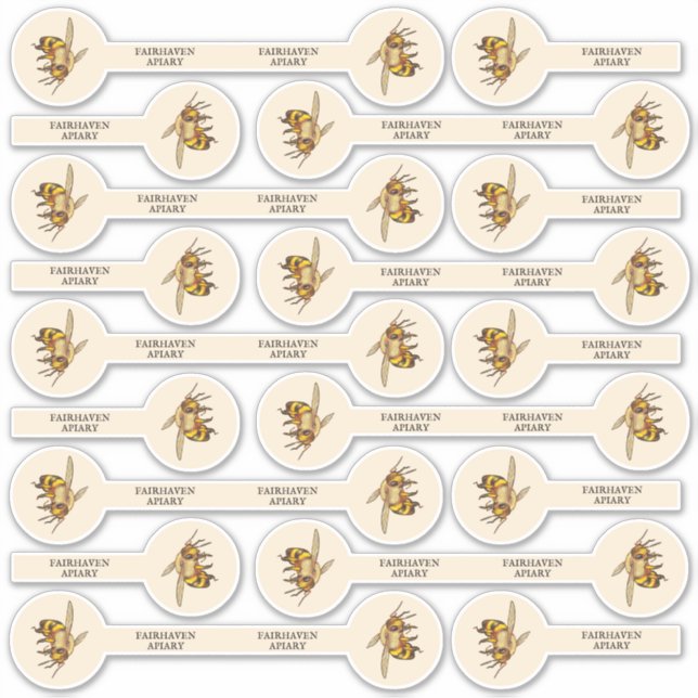 Set von 27 Foto Honey Jar Security Lid Custom-Cut Aufkleber (Vorderseite)