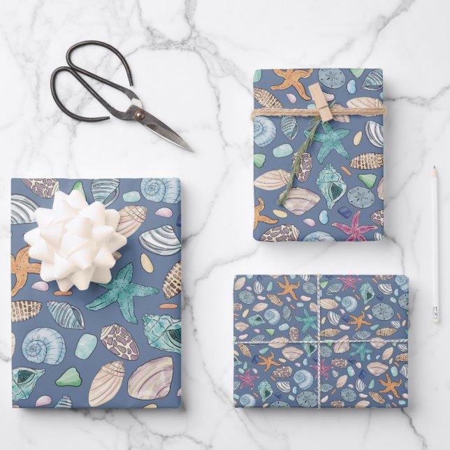 Set von 3 geschenkpapier set (Vorderseite)