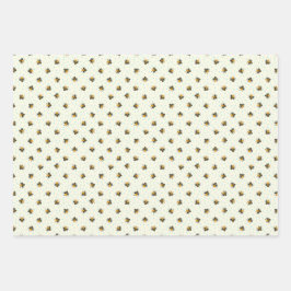 Set von 3 Niedlichen Honey Bee Baby Dusche Geschenkpapier Set