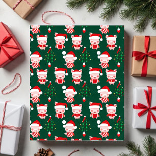 Set von 3 versammelten Niedlichen Weihnachtsgesche Geschenkpapier Set