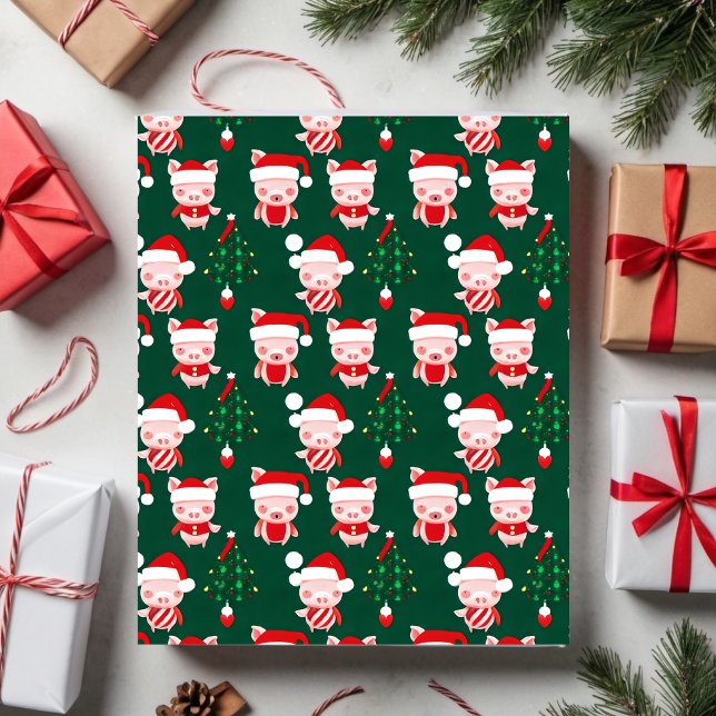 Set von 3 versammelten Niedlichen Weihnachtsgesche Geschenkpapier Set (Von Creator hochgeladen)