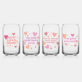 Set von 4 Glasdosen zur Liebe Dosenglas