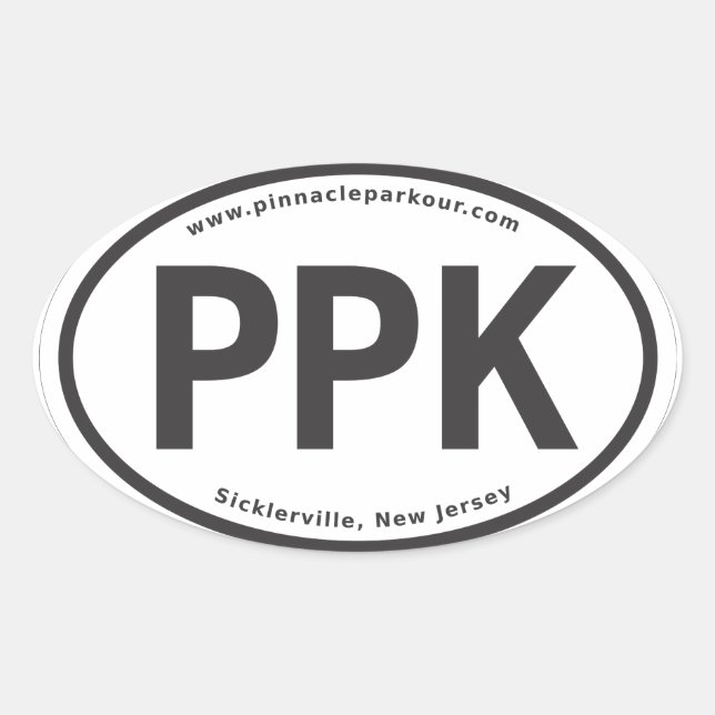 SET VON 4 PPK OVAL STICKERS (Vorderseite)