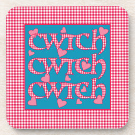 Set von 6 Cork-Untersetzer mit walisischem Cwtch u Untersetzer