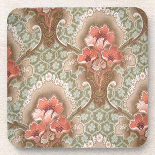 Set von 6 Jugendstil-Untersetzer Getränkeuntersetzer