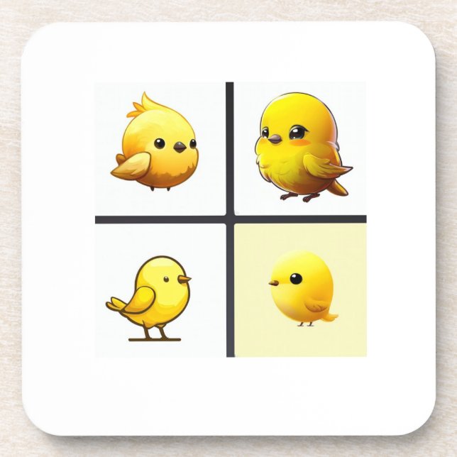 Set von 6 langlebigen Untersetzer niedlichen klein (Vorderseite)