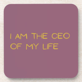Set von 6 Lila Untersetzer - CEO meines Lebens