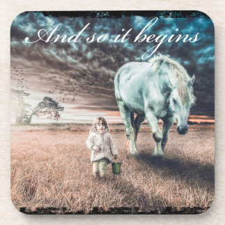 Set von 6 Untersetzer mit Pferd