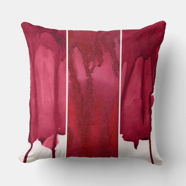 Set von abstraktem handgemaltem des roten kissen (Vorderseite)