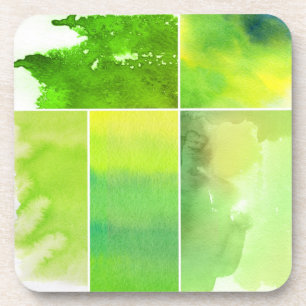 Set von abstraktem handgemaltem des Watercolor Getränkeuntersetzer