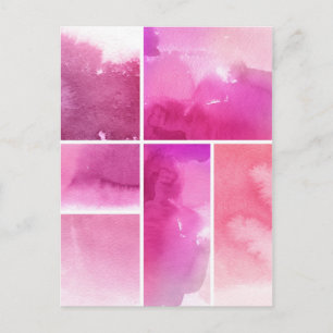 Set von Aquarell abstrakt bemalt 3 Postkarte