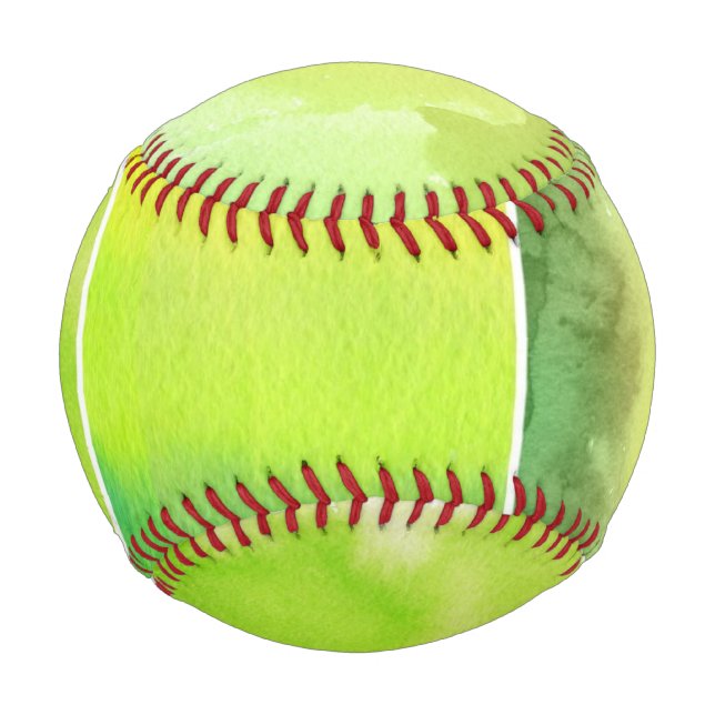 Set von Aquarell abstrakt bemalt Baseball (Vorderseite)