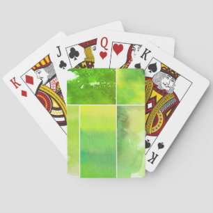 Set von Aquarell abstrakt bemalt Spielkarten