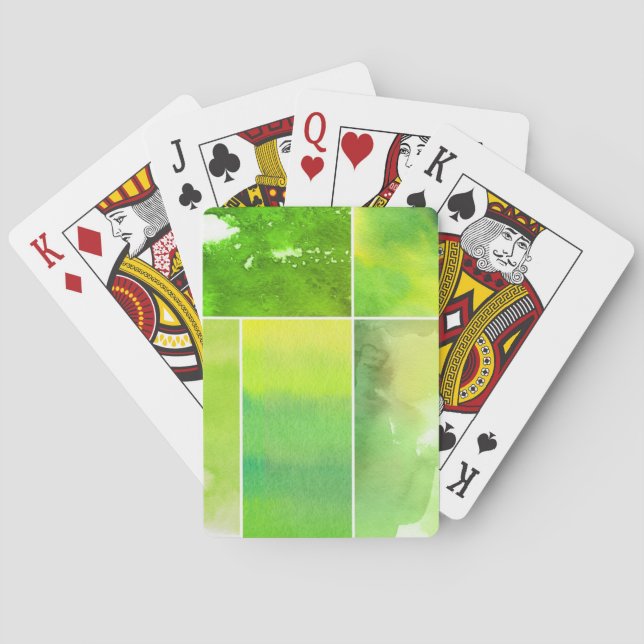 Set von Aquarell abstrakt bemalt Spielkarten (Rückseite)
