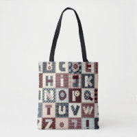 Set von Buchstaben im Patchwork-Stil. Mai b