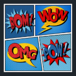 Set von Comic Blasen im Pop Art Style Poster<br><div class="desc">Set Comic Blasen in Pop Art Poster Anime Cartoon Comic Fiktion Manga</div>