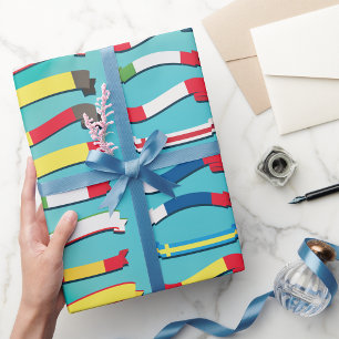 Set von Fahnen-Umschlagpapier Geschenkpapier