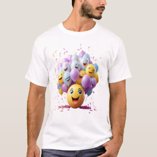 Set von Gesichtern lächeln T-Shirt