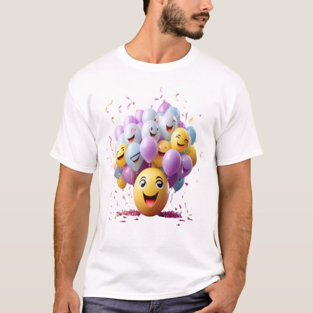 Set von Gesichtern lächeln T-Shirt (Vorderseite)