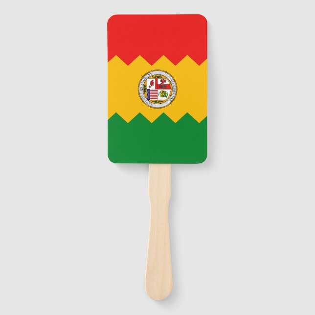 Set von Handfächern mit Fahne von Los Angeles, USA Fächer (Vorderseite)