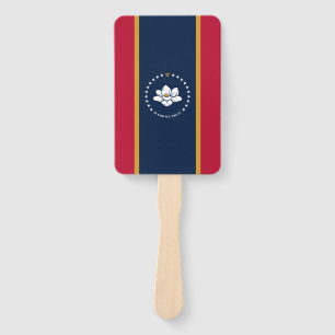 Set von Handfächern mit Flagge von Mississippi, US Fächer