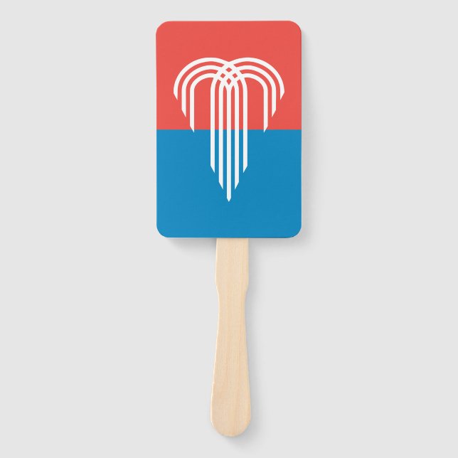 Set von Handfans mit der Flagge von Kansas City, U Fächer (Vorderseite)