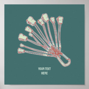 Set von Kletterdrähten Poster