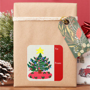Set von Stickers Weihnachtsbaum mit Star Topper