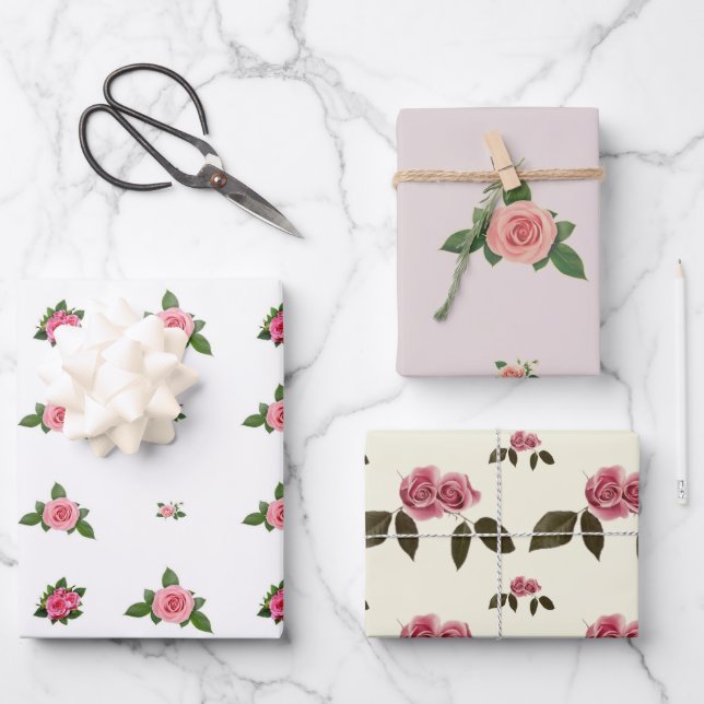 Set von Umschlagpapier, Geschenke für jeden Anlaß Geschenkpapier Set (Vorderseite)