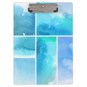 Set von Watercolor abstrakte handgemalte 2 Klemmbrett