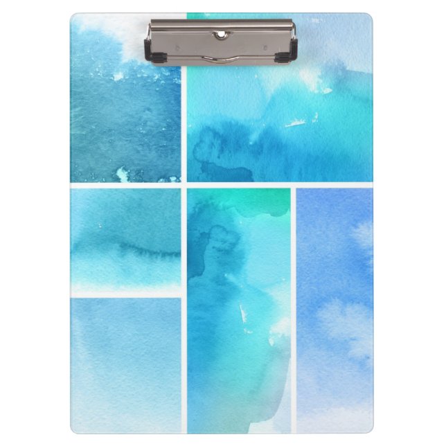 Set von Watercolor abstrakte handgemalte 2 Klemmbrett (Vorderseite)