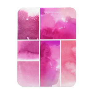 Set von Watercolor abstrakte handgemalte 3 Magnet