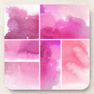 Set von Watercolor abstrakte handgemalte 3 Untersetzer