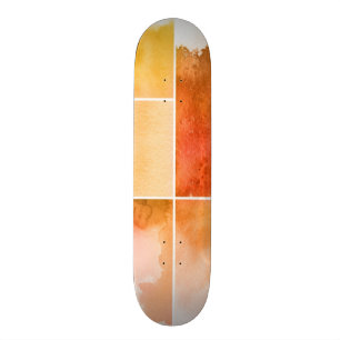 Set von Watercolor abstrakte handgemalte 4 Skateboard